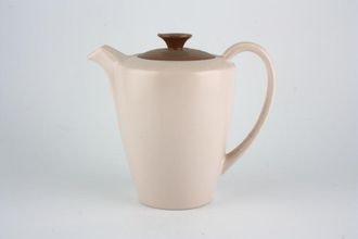 Poole Mushroom and Sepia - C54 Coffee Pot Short Spout - Round Handle on Lid 1 1/4pt