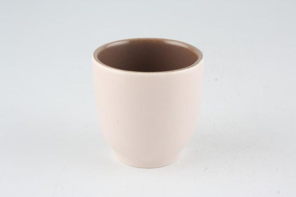 Poole Mushroom and Sepia - C54 Egg Cup straight sides 1 3/4" x 1 3/4"