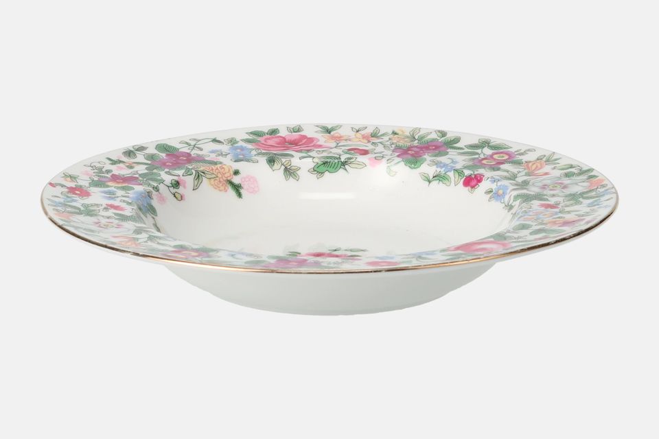 Crown Staffordshire Thousand Flowers Rimmed Bowl 8 3/8"