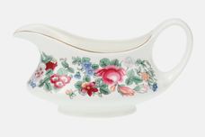 Crown Staffordshire Thousand Flowers Sauce Boat No Gold Band on Foot thumb 1