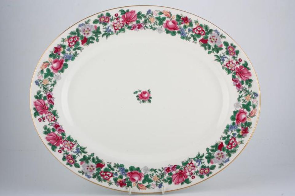 Crown Staffordshire Thousand Flowers Oval Platter 15 3/4"