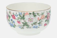 Crown Staffordshire Thousand Flowers Sugar Bowl - Open (Tea) No Flower Inside | No Gold Band on Foot 4 3/8" x 2 1/2" thumb 1