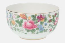 Crown Staffordshire Thousand Flowers Sugar Bowl - Open (Tea) Flower Inside | Gold Band on Foot 4 3/8" x 2 5/8" thumb 1