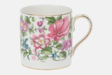 Crown Staffordshire Thousand Flowers Coffee/Espresso Can Gold Line on Base 2 1/8" x 2 1/4" thumb 1