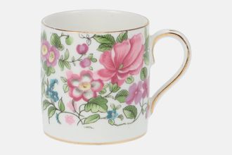 Sell Crown Staffordshire Thousand Flowers Coffee/Espresso Can Gold Line on Base 2 1/8" x 2 1/4"
