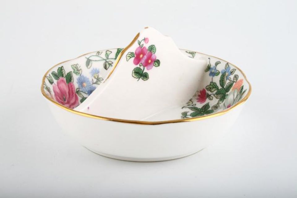 Crown Staffordshire Thousand Flowers Dish (Giftware) Handled - Divided 4 1/4"