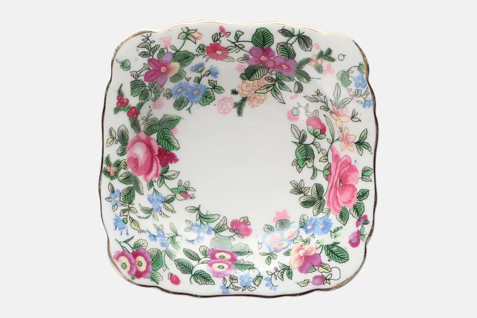 Crown Staffordshire Thousand Flowers Dish (Giftware) Square 4 3/4" x 4 3/4"