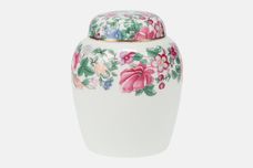 Crown Staffordshire Thousand Flowers Ginger Jar Lidded 2 3/8" x 4 1/2" thumb 2
