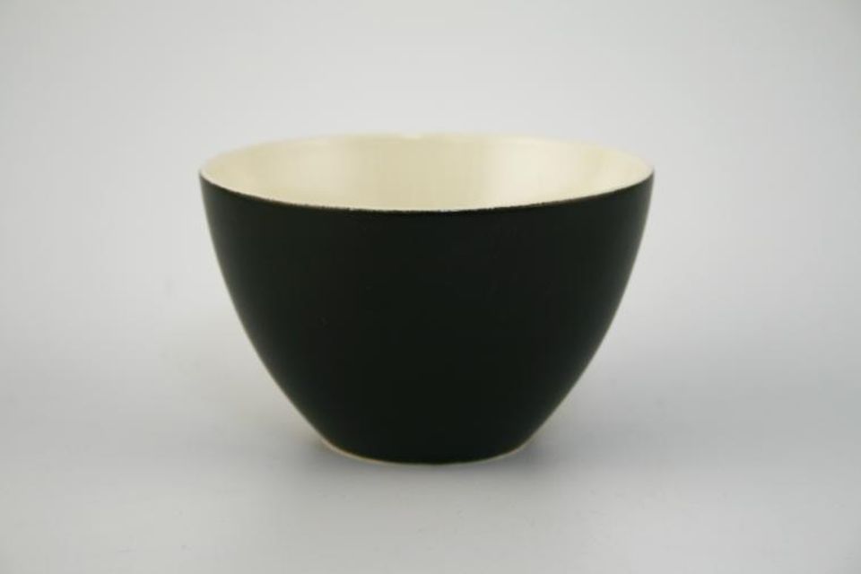 Poole Black Pebbles Sugar Bowl - Open (Coffee) 4"