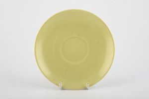 Poole Twintone Seagull and Lime Yellow Tea Saucer