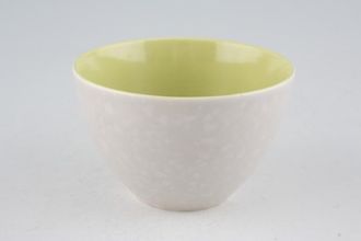 Poole Twintone Seagull and Lime Yellow Sugar Bowl - Open (Tea) 3 7/8"
