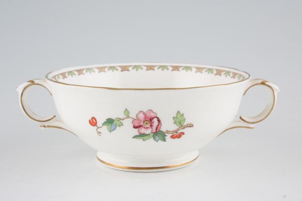 Crown Staffordshire Pagoda Soup Cup 2 Handles