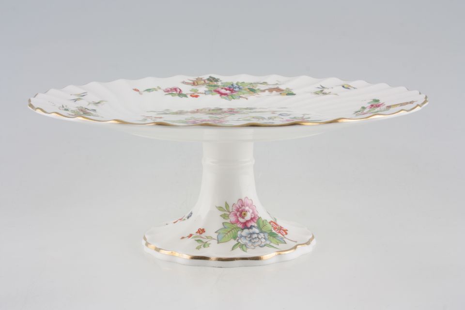 Crown Staffordshire Pagoda Cake Stand Pedestal - Fluted 10 1/2"