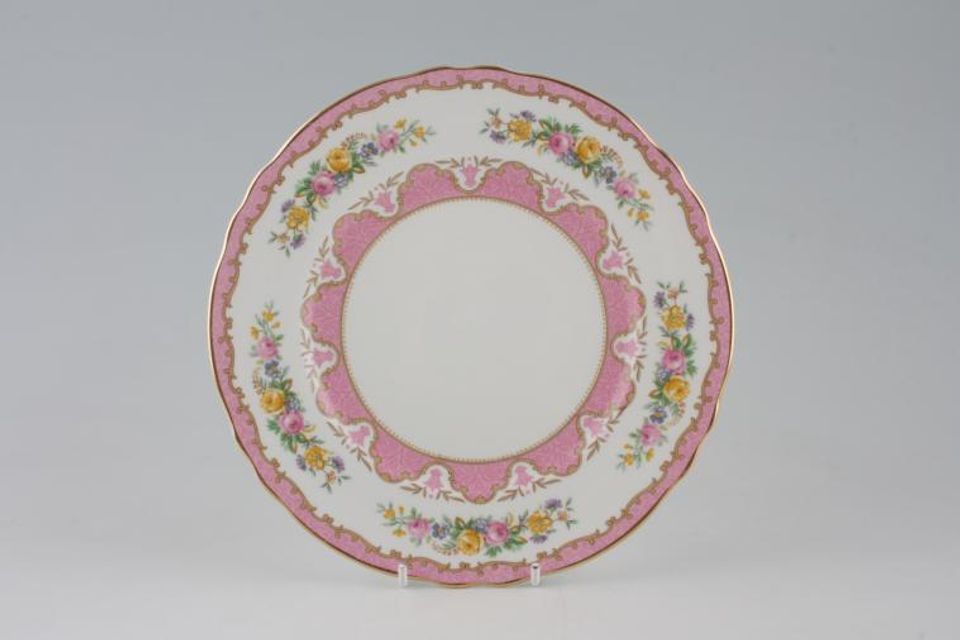 Crown Staffordshire Tunis - Pink Salad/Dessert Plate 8 3/8"