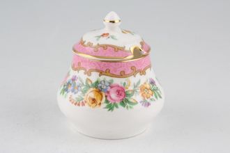Sell Crown Staffordshire Tunis - Pink Mustard Pot + Lid 1 3/4"