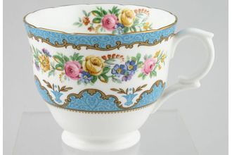 Crown Staffordshire Tunis - Blue Teacup Gold on Rim and Handle 3 1/4" x 2 3/4"