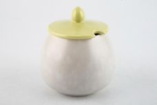 Poole Twintone Seagull and Lime Yellow Jam Pot + Lid Could be used as lidded sugar thumb 1