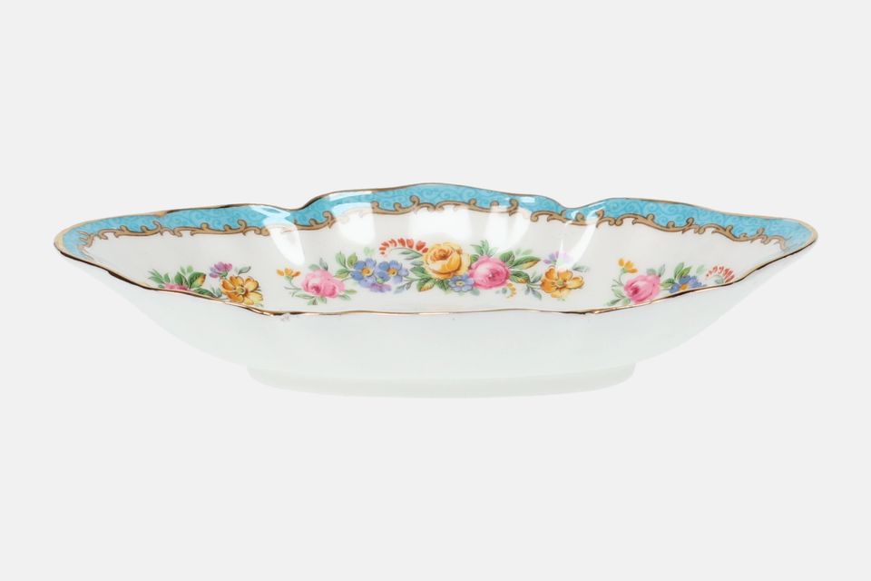 Crown Staffordshire Tunis - Blue Dish (Giftware) oval -shallow 6 3/4"