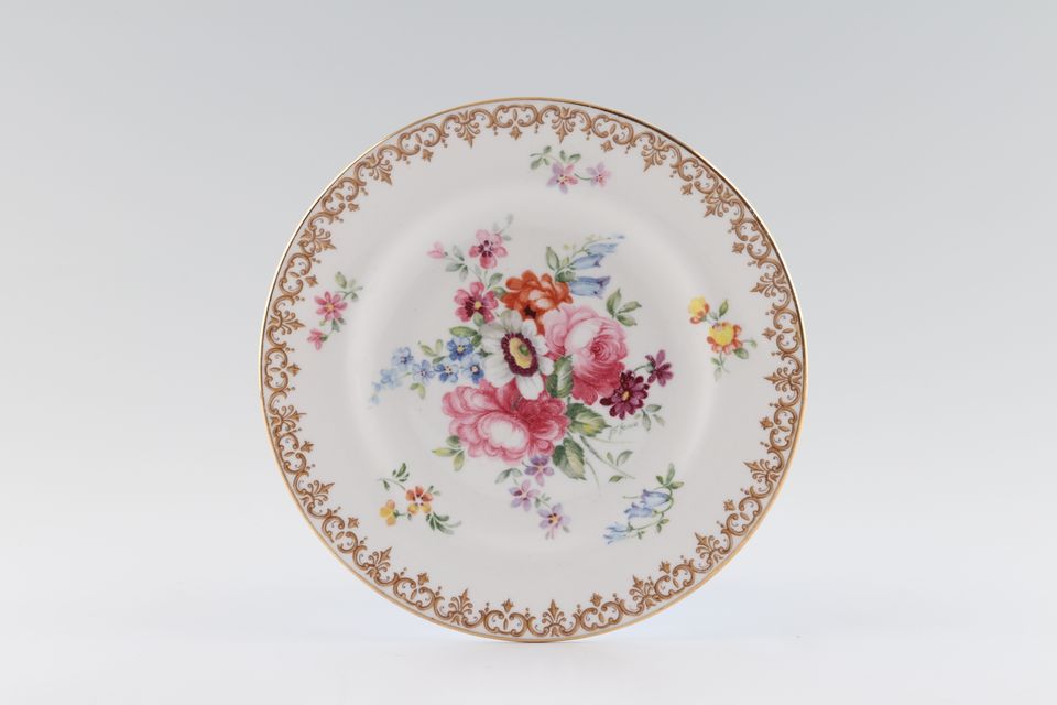 Crown Staffordshire Englands Bouquet Tea / Side Plate Smooth rim 6 1/4"