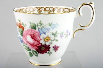 Crown Staffordshire Englands Bouquet Teacup Wavy rim 3 1/4" x 3"