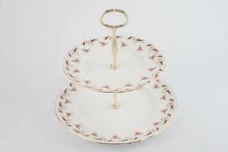 Sell Crown Staffordshire Wentworth - Red Cake Stand 2 tier, See Cake Stands Stocklist, No 34 10 5/8"