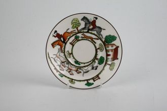 Sell Crown Staffordshire Hunting Scene Tea Saucer 1 3/4" Well 5 5/8"