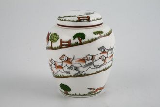 Sell Crown Staffordshire Hunting Scene Ginger Jar 3 1/2"