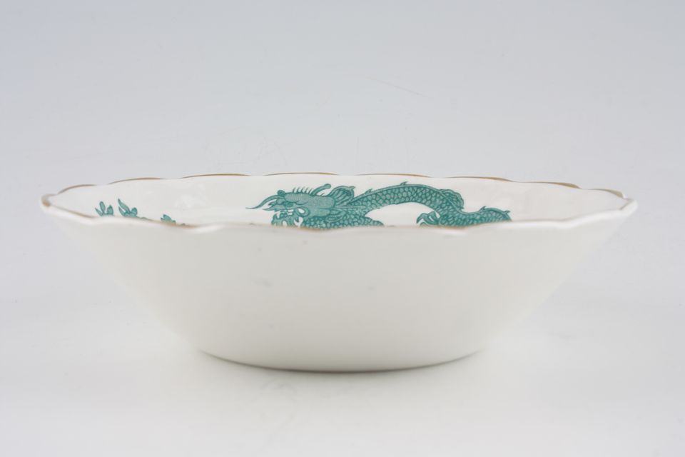 Booths Dragon - Turquoise - Gold Edge Soup / Cereal Bowl 6 1/4"