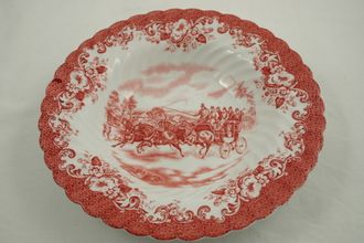 Sell Johnson Brothers Coaching Scenes - Pink Oval Platter Passing Through 13 3/4"