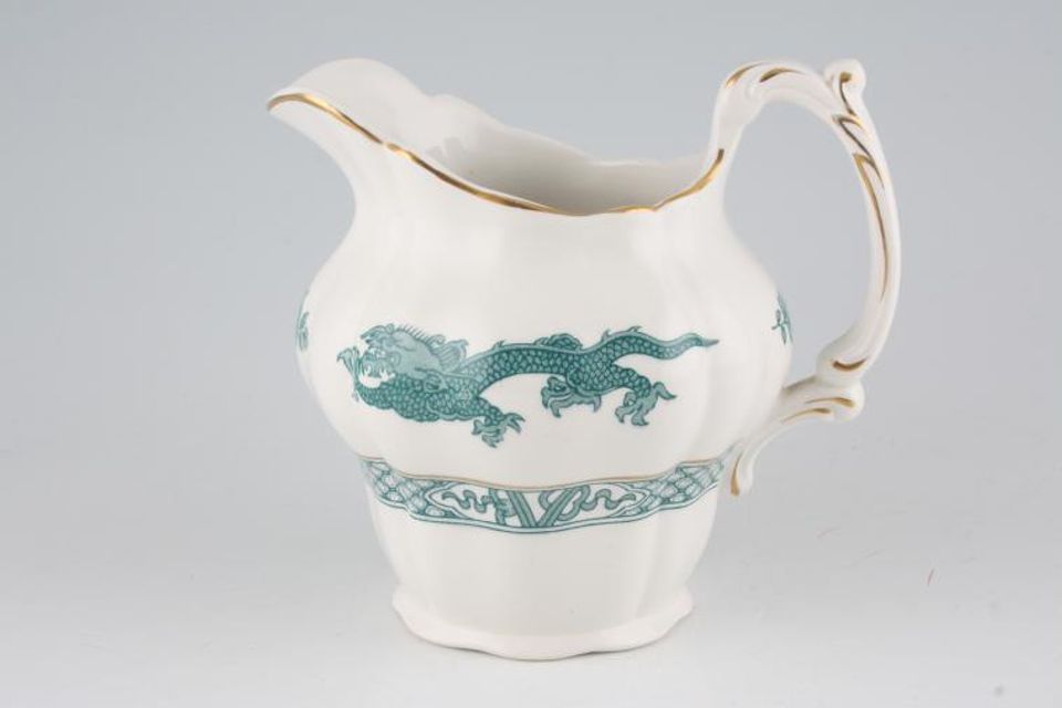 Booths Dragon - Turquoise - Gold Edge Jug 1pt