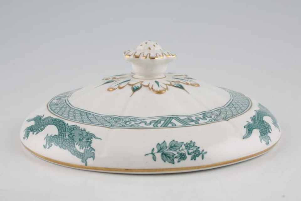 Booths Dragon - Turquoise - Gold Edge Vegetable Tureen Lid Only
