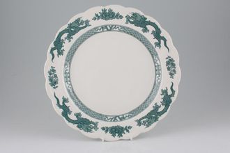 Booths Dragon - Turquoise - No Gold Edge Dinner Plate 10 1/2"