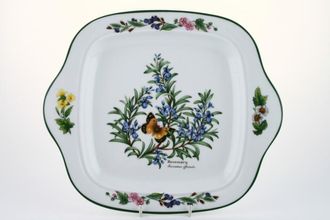 Royal Worcester Worcester Herbs Cake Plate Square, Eared, Some items made abroad 11 1/4"