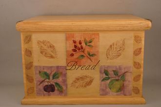 Sell Marks & Spencer Wild Fruits Bread Bin Wooden With Pattern And ' Bread ' On Front 13" x 9" x 9"