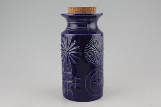 Sell Portmeirion Totem Blue Storage Jar + Lid Size represents height. Cork lid 7 1/4"