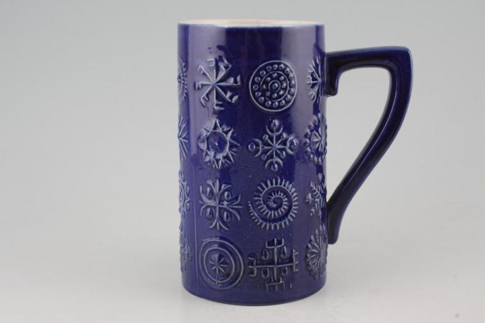 Portmeirion Totem Blue Mug Tankard style - Large 3 3/8" x 6"