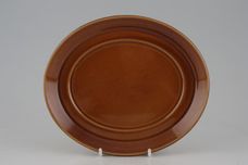 Portmeirion Totem Brown Sauce Boat Stand Oval 7 1/2" thumb 1