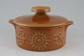 Sell Portmeirion Totem Brown Vegetable Tureen with Lid Round - 2 handles 7 3/8" x 3 1/4"