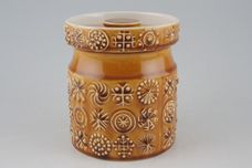 Portmeirion Totem Brown Storage Jar + Lid Size represents height. 5" thumb 1