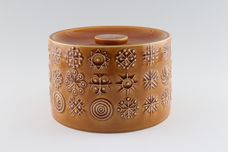 Portmeirion Totem Brown Cheese Dish Lid 7 5/8" thumb 1
