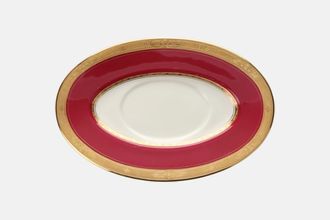 Royal Worcester Diana - Red and Gold Sauce Boat Stand
