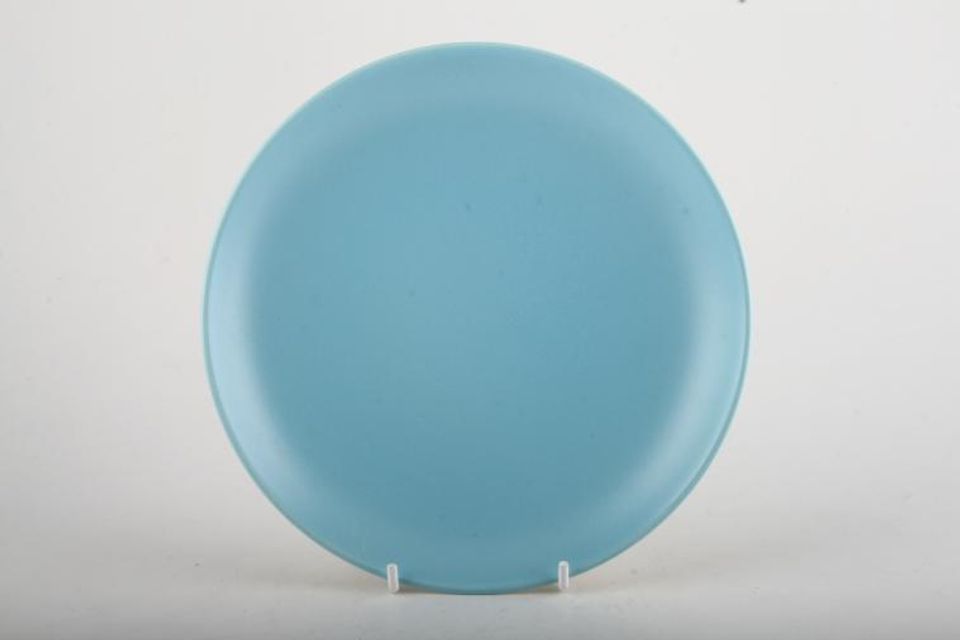 Poole Twintone Dove Grey and Sky Blue Breakfast / Lunch Plate 9"