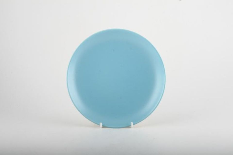 Poole Twintone Dove Grey and Sky Blue Tea / Side Plate 6"