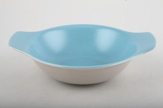 Poole Twintone Dove Grey and Sky Blue Soup / Cereal Bowl Eared soup bowls 6 5/8"