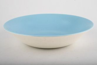Poole Twintone Dove Grey and Sky Blue Soup / Cereal Bowl 7 1/2"