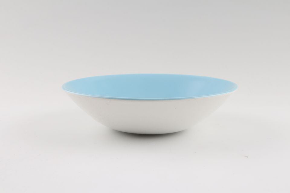 Poole Twintone Dove Grey and Sky Blue Soup / Cereal Bowl 6 1/4"