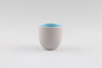 Poole Twintone Dove Grey and Sky Blue Egg Cup Blue inside, grey outside 1 3/4" x 1 3/4"