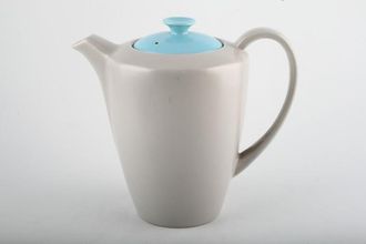 Sell Poole Twintone Dove Grey and Sky Blue Coffee Pot short spout 2pt