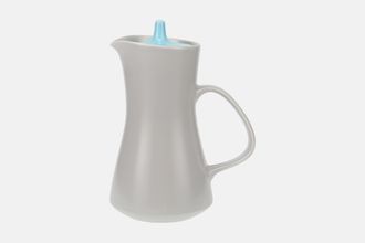 Poole Twintone Dove Grey and Sky Blue Hot Water Jug 1pt