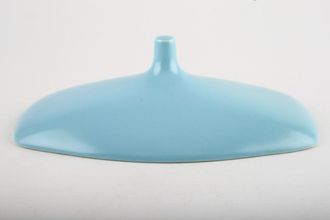 Poole Twintone Dove Grey and Sky Blue Butter Dish Lid Only 8 1/4"